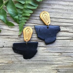 Aztec Modern Geometric Statement Earrings